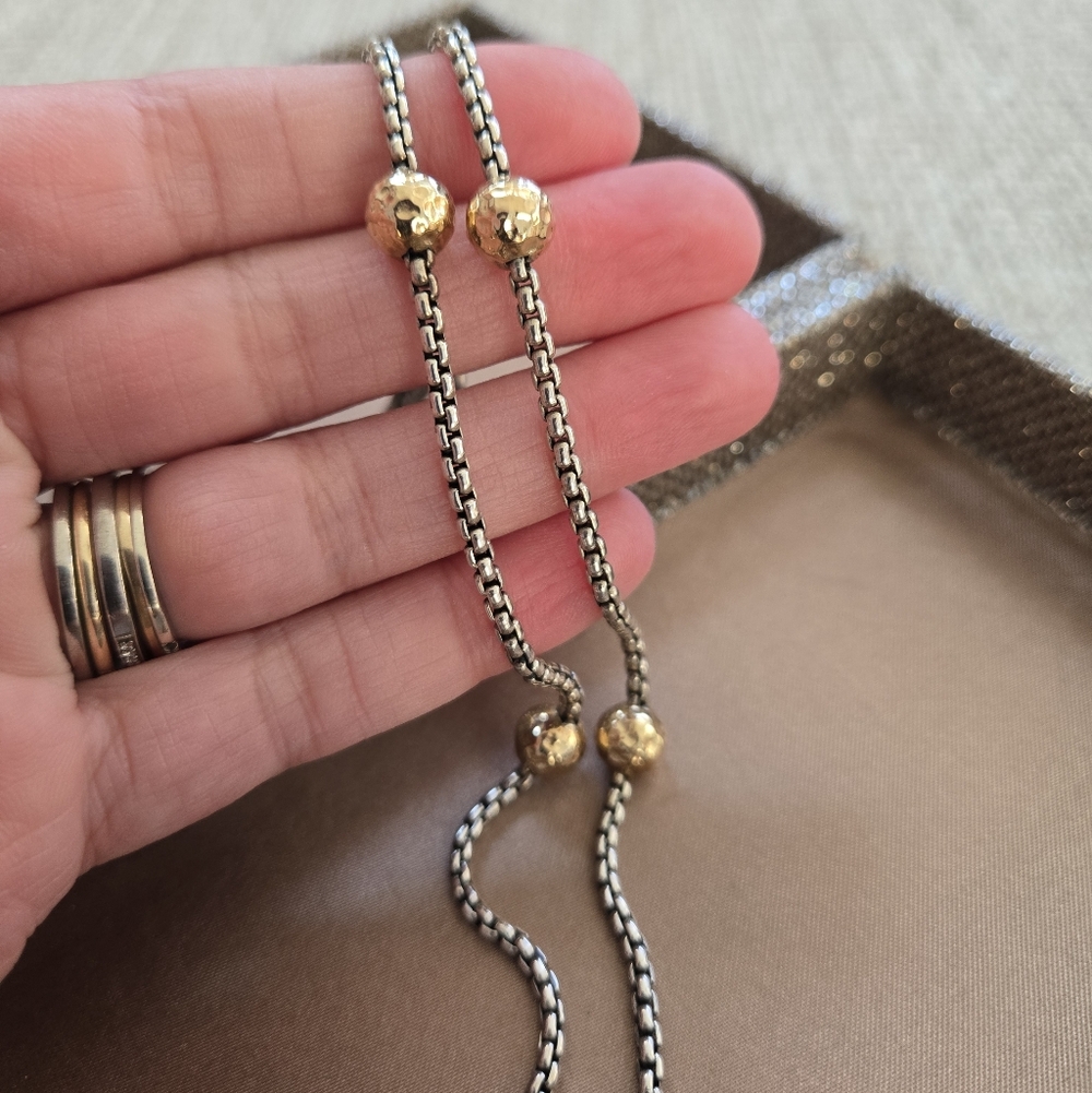 Jai John Hardy Sterling 14k Gold Station Necklace - Picture 4 of 8
